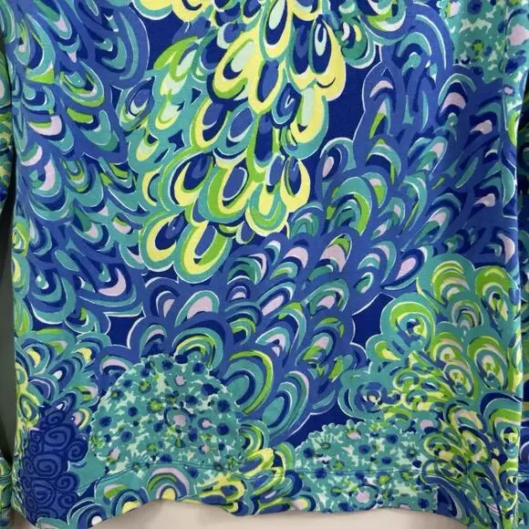 Lilly Pulitzer Skipper Popover Zip Jacket Sea Blue Lilly's Lagoon UPF 50+ Beach - Picture 8 of 12